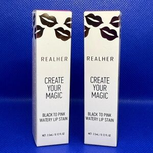 2 RealHer Lip Stains 3.5ml/0.12oz each